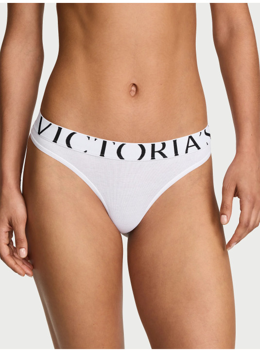Трусики Стринги Victoria's Secret Logo Cotton Thong Panty