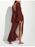 Туника для Пляжа Victoria's Secret Swim Beachwear Sheer Crinkle Plunge Caftan_2