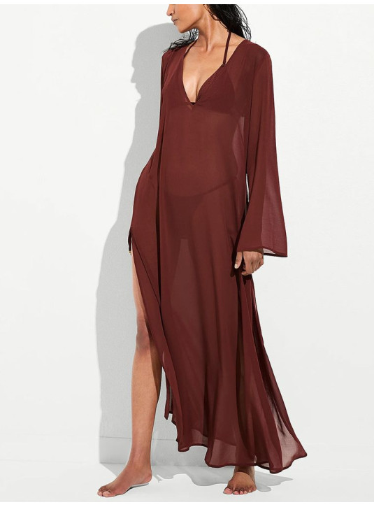 Туника для Пляжа Victoria's Secret Swim Beachwear Sheer Crinkle Plunge Caftan