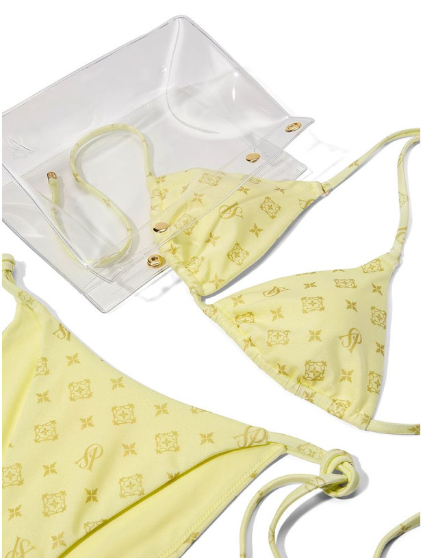 Купальник Бикини Треугольник Victoria's Secret The BagKINI Triangle Bikini Top &  Cheeky String Bikini Bottom_3