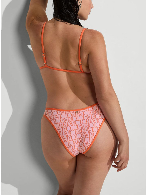 Купальник Бикини Треугольник Victoria's Secret Logo Tie-Front Triangle Bikini Top & Brazilian Bikini Bottom_4