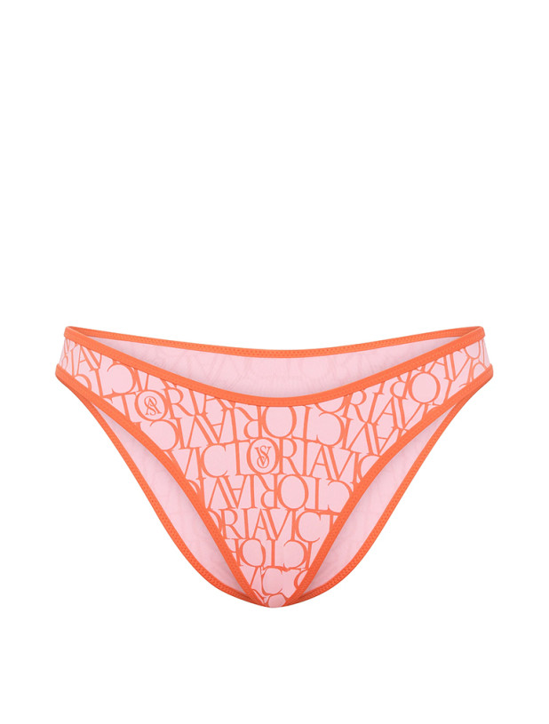 Купальник Бикини Треугольник Victoria's Secret Logo Tie-Front Triangle Bikini Top & Brazilian Bikini Bottom_6
