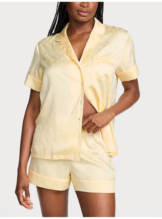 Піжама з Шортами Victoria's Secret Signature Satin Short Pajama Set