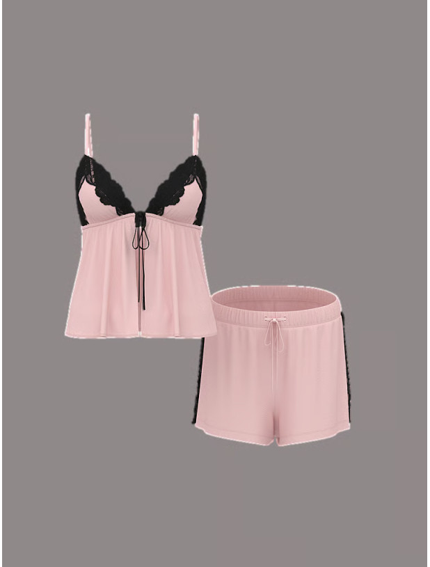 Пижама из Модала Victoria's Secret  SoSoft Modal Lace-Trim Flyaway Cami Set_3