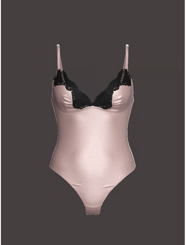 Боди Victoria's Secret Dream Angels Satin Lace-Trim Bodysuit_3